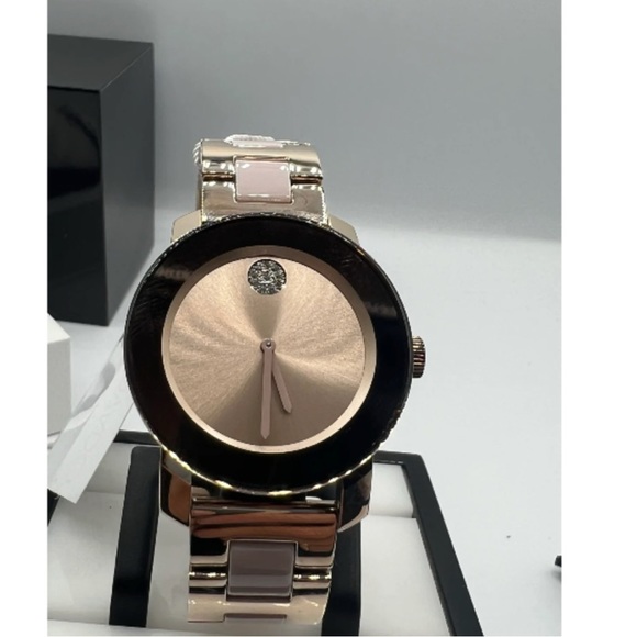 Movado Bold Quartz Pink Dial Ladies Watch - Picture 1 of 9